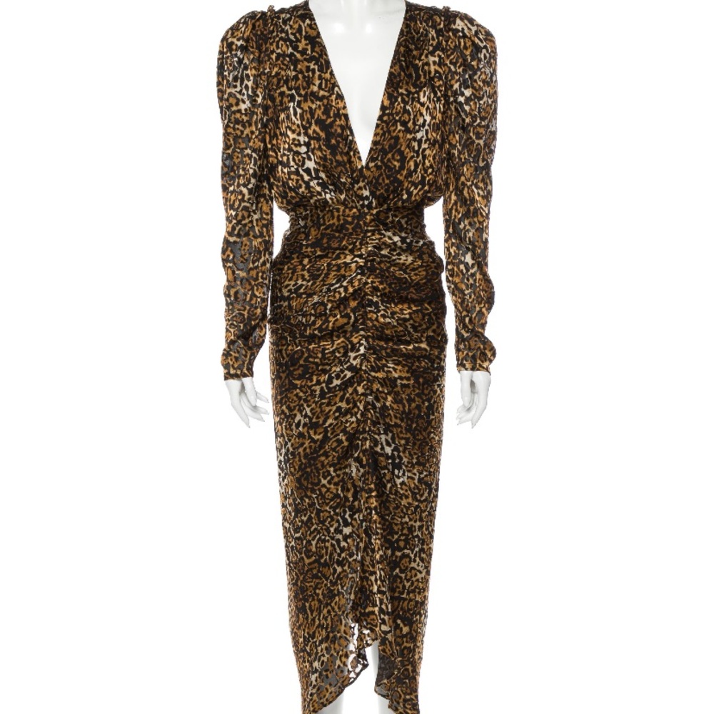 Ronny Kobo Astrid Leopard dress, NWT, size S